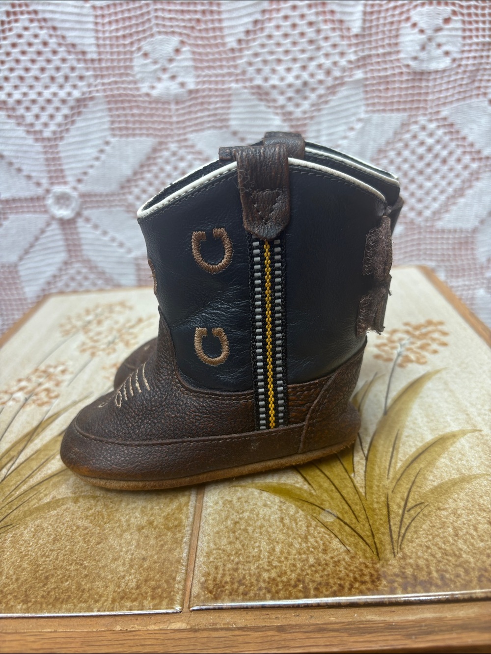 Old West Toddler Cowboy Boots – Size 3 - Picture 8 of 10